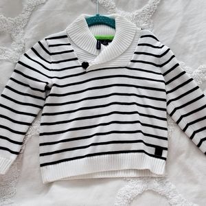 NWT Janie & Jack White & Navy Striped Sweater 2t